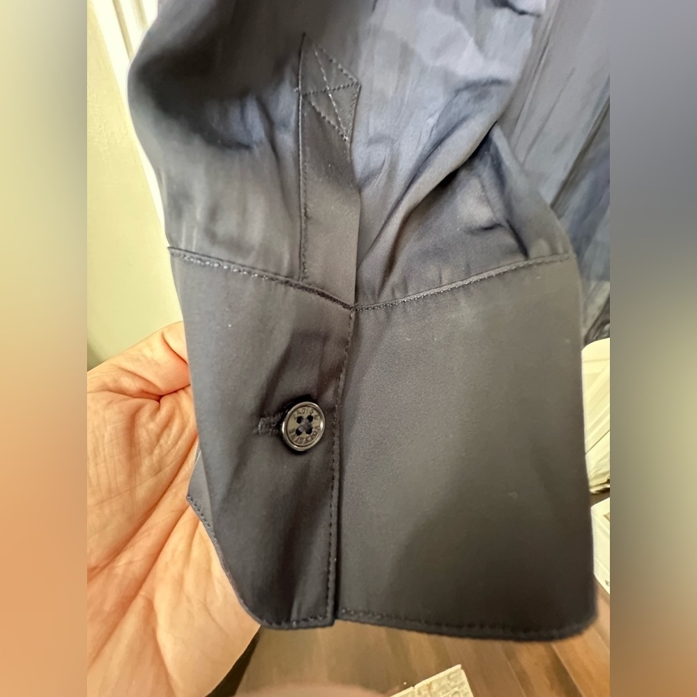 RARE ZADIG & VOLTAIRE NWT Tink Satin Tunic Blouse in Encre—S - Picture 12 of 14